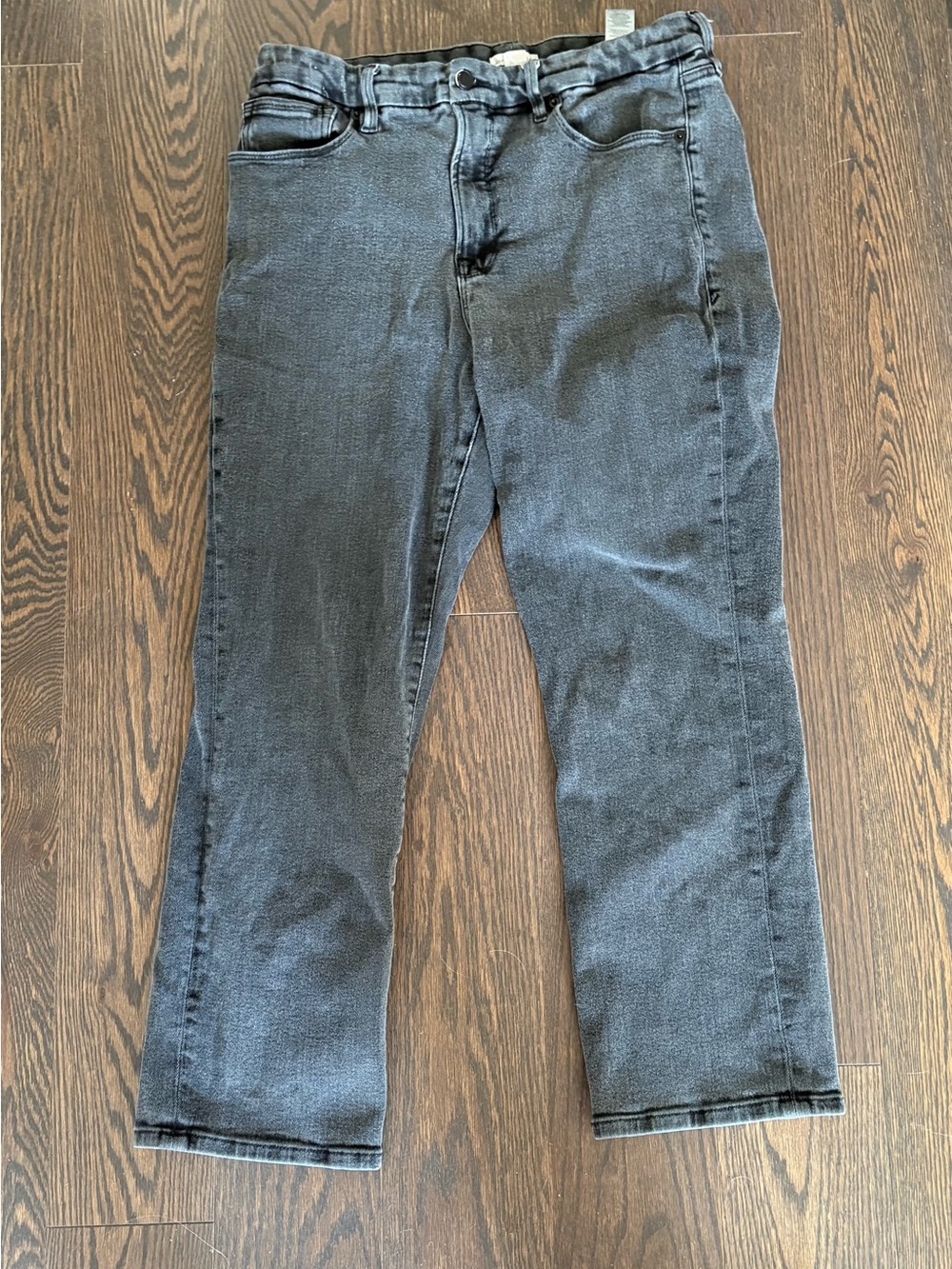 Good American Good Legs Black Denim Jeans - Classic Straight Fit Size 14 or 32